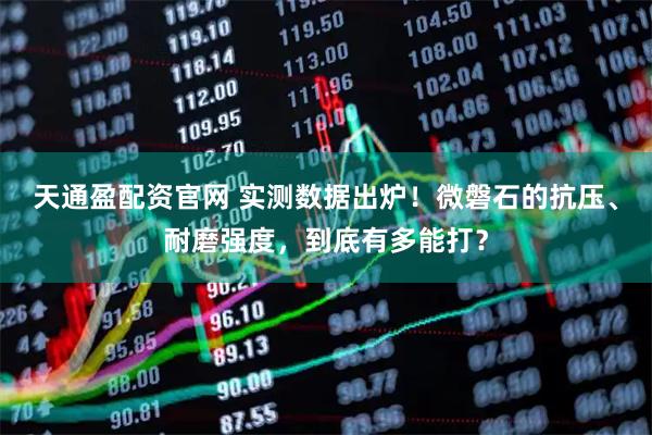 天通盈配资官网 实测数据出炉！微磐石的抗压、耐磨强度，到底有多能打？